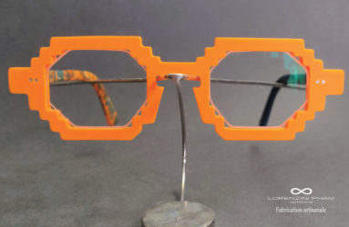 Monture style Lego orange - Nez clef