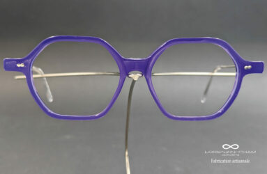 Monture hexagonale violette